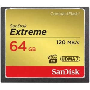 Image of SanDisk Extreme Compact Flash 64GB Memory Card