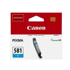 Image of Canon CLI581 Cyan Ink Cartridge