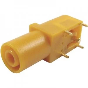 Image of Safety jack socket Socket right angle Pin diameter 4mm Yellow