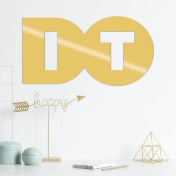 Image of Do It - Gold Gold Decorative Metal Wall Accessory