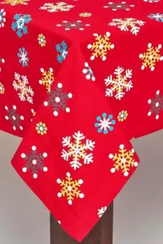 Image of Snowflake Christmas Tablecloth, 137cm x 228cm