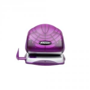 Image of Rexel S215P 2 Hole Punch Translucent Purple