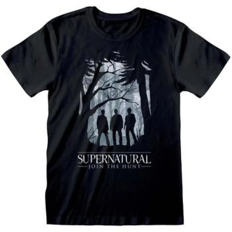Image of Supernatural Supernatural Men Silhouette T-Shirt in Black Size: 2X-large Black XXL Male 5059699369023