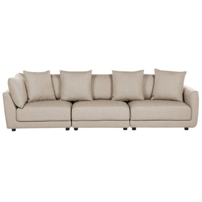 Image of Beliani Sofa 3 Seater Sigtuna Fabric Beige
