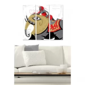 Image of MDF208634170 Multicolor Decorative MDF Painting (3 Pieces)