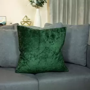 Image of Ashley Wilde Kassaro Crushed Velvet Cushion Cover, Forest, 50 x 50 Cm