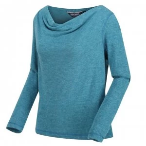 Image of Regatta Frayda Long Sleeve Cowl Neck T-Shirt - Ocean Depths