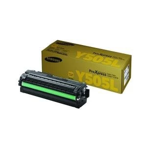 Image of Samsung CLT Y505L High Yield Yellow Laser Toner Ink Cartridge