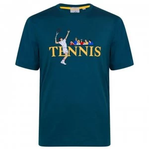 Image of Lacoste L!VE Tennis T Shirt - Green MWZ