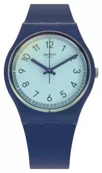Image of Swatch SVHN102-5300 CIELPAY! Unisex Blue Silicone Strap Watch