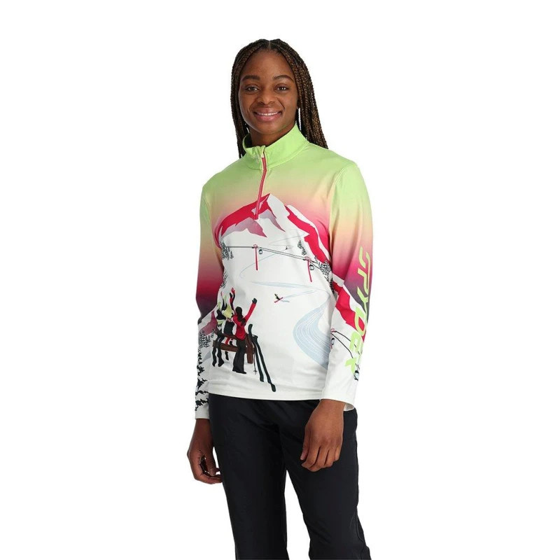 Image of Spyder Womens Sunset Fleece Lime Ice female 8 (XS)