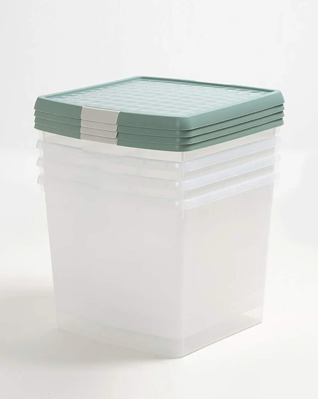 Image of Wham Clip Square Box&Lid Green Milieu 19753/4 - Wham MP25701