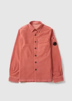 Image of C.P. Company Mens Lightweight Cord Shirt In Cedar Wood