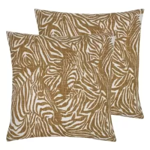 Image of Hidden Zebra Twin Pack Polyester Filled Cushions