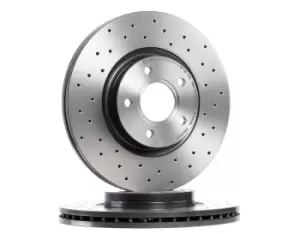 Image of PAIR BREMBO BRAKE XTRA DRILLED DISCS 09.9468.1X