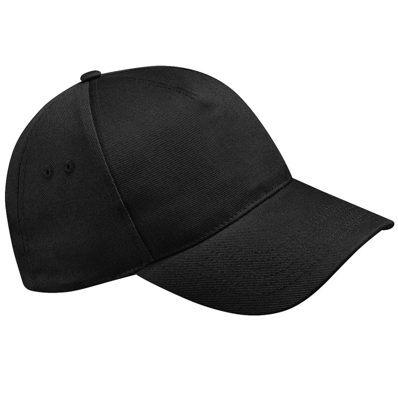 Image of Beechfield Beechfield Men Ultimate 5 Panel Baseball Cap in Black One Size Male 5055747802139