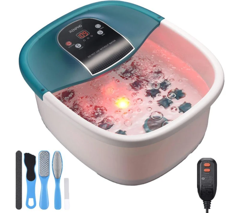 Image of RENPHO Edge Shiatsu Foot Spa Bath Massager with Pedicure Kit - Green 4897122204562