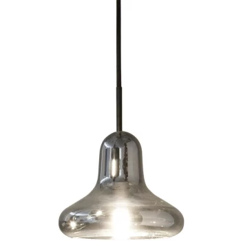Image of Ideal Lux Lighting - Ideal Lux Lido - 1 Light Dome Ceiling Pendant Light Smokey