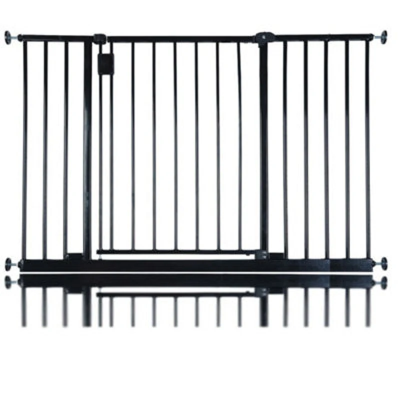 Image of Bettacare Extra Wide Hallway Dog Gate, 109Cm - 115Cm, Black, Pressure Fit Pet Gate, Puppy Safety Barrier