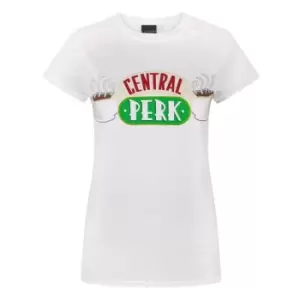 Image of Friends Womens/Ladies Central Perk T-Shirt (L) (White)