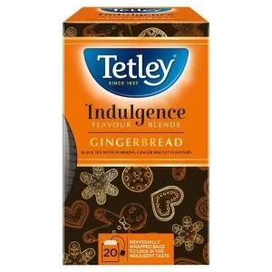 Image of Tetley Indulgence Teabags String and Tag Gingerbread 20 Bags 4000A