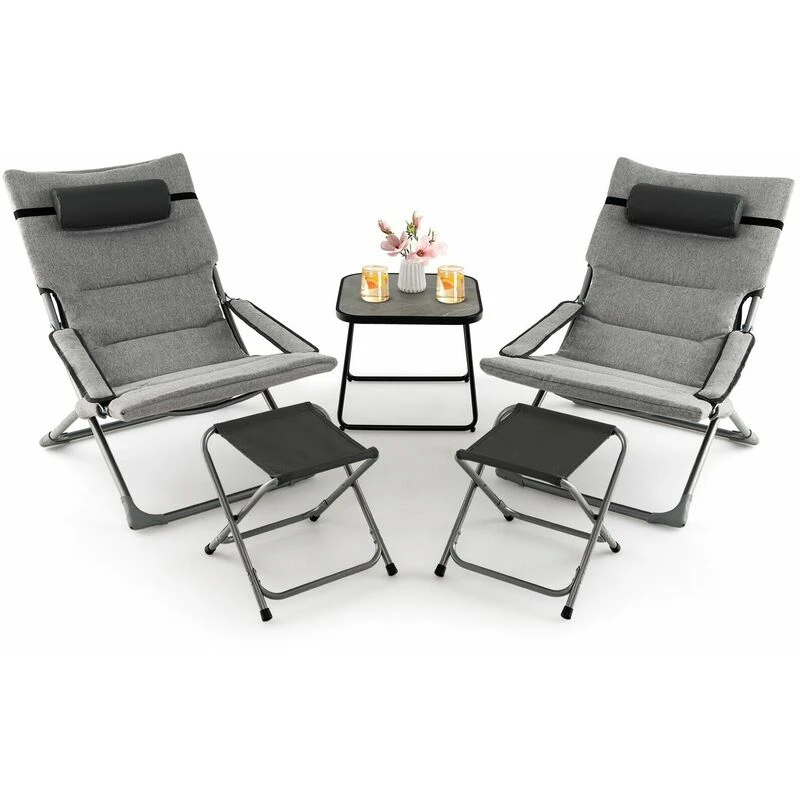 Image of COSTWAY 5-Tier Vertical Raised Garden Bed Freestanding Garden Planter 5 Container Boxes Brown