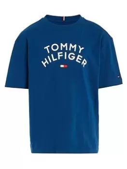 Image of Tommy Hilfiger Boys Flag T-Shirt - Deep Indigo, Navy, Size 4 Years