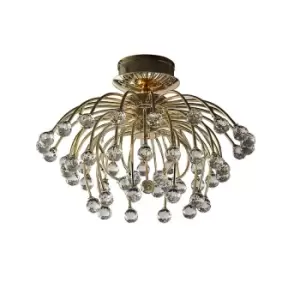 Image of Xeena Ceiling 10 Light G4 French Gold/Crystal, NOT LED/CFL Compatible