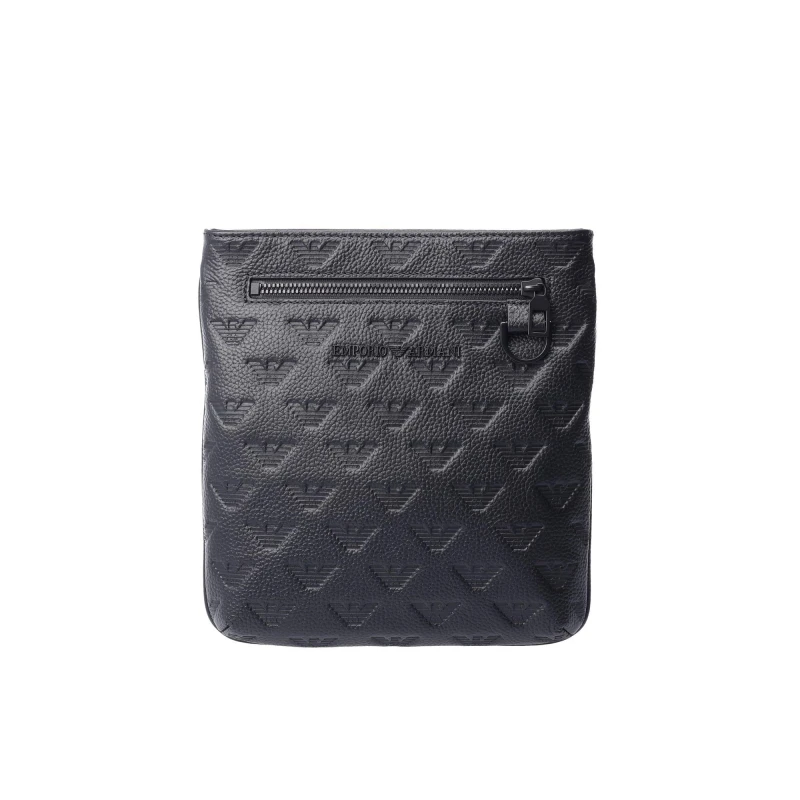 Image of Emporio Armani Flat Crossbody Messenger Bag Black male One Size