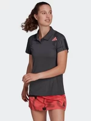Image of adidas Club Tennis Graphic Polo Shirt, Grey Size M Women