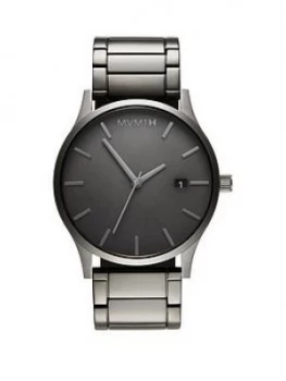 Image of MVMT Classic Grey Date Dial Gunmetal IP Stainless Steel Bracelet Mens Watch, One Colour, Men