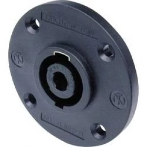 Image of Audio jack Sleeve socket straight pins Number of pins 4 Black Neutrik NL4MPR
