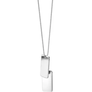 Image of Mens Fred Bennett Sterling Silver Dog Tag Necklace