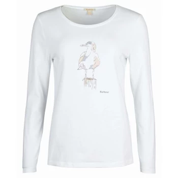 Image of Barbour Longshore Long Sleeve T-Shirt - White