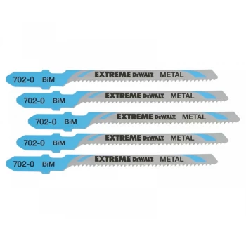Image of DEWALT T118EOF HSS Metal Cutting Jigsaw Blades Pack of 5
