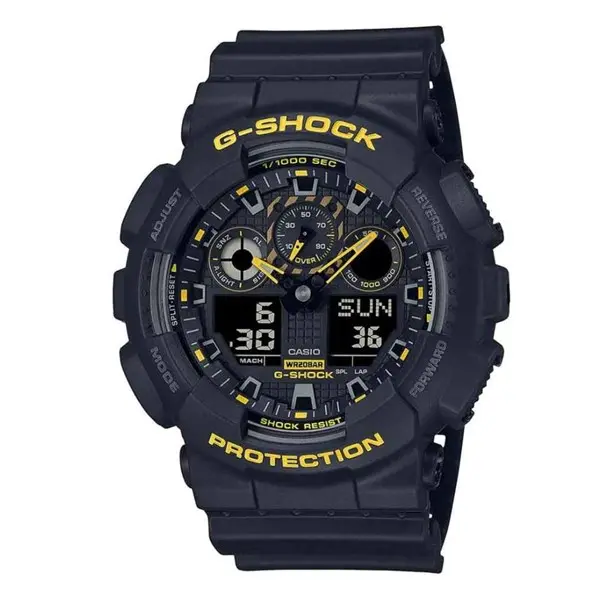 Image of Casio G-Shock GA-100CY-1AER Caution Yellow Strap Watch - W17406