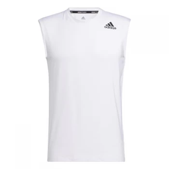 Image of adidas Techfit Sleeveless Fitted Tank Top Mens - White