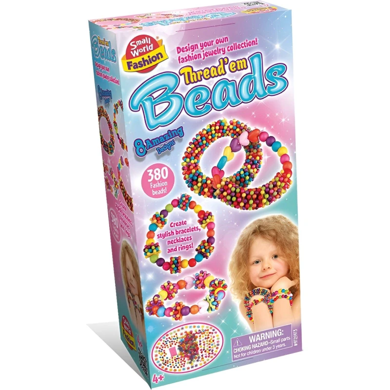 Image of Small World Toys Thread Em Beads Multi unisex One Size