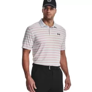 Image of Under Armour Playoff 3.0 Stripe Polo Halo Gray/Orange M