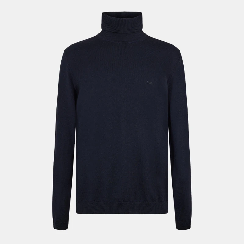 Image of Boss Mens Baldebert E Turtle Neck Jumper Dark Blue male S