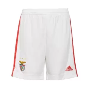 Image of adidas Benfica 21/22 Home Shorts Kids - White / Benfica Red