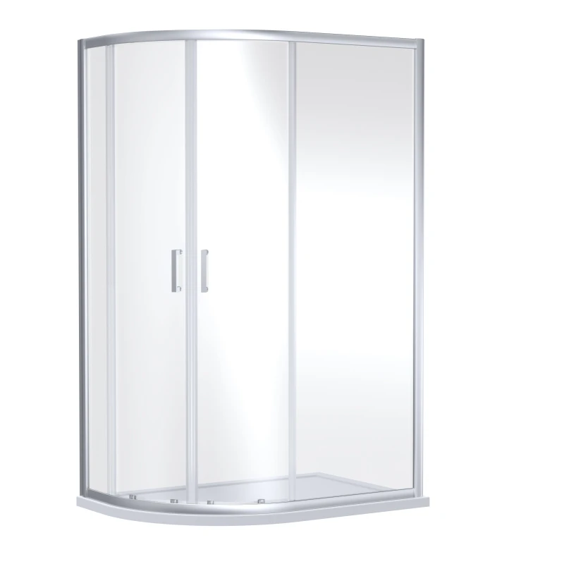 Image of Balterley 6mm Glass Offset Quadrant Shower Enclosure 1900 x 1200 x 900mm Chrome Silver
