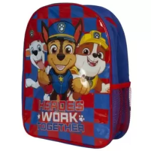 Image of Childrens/Kids Heroes Work Together Arch Backpack (One Size) (Red/Navy) - Paw Patrol