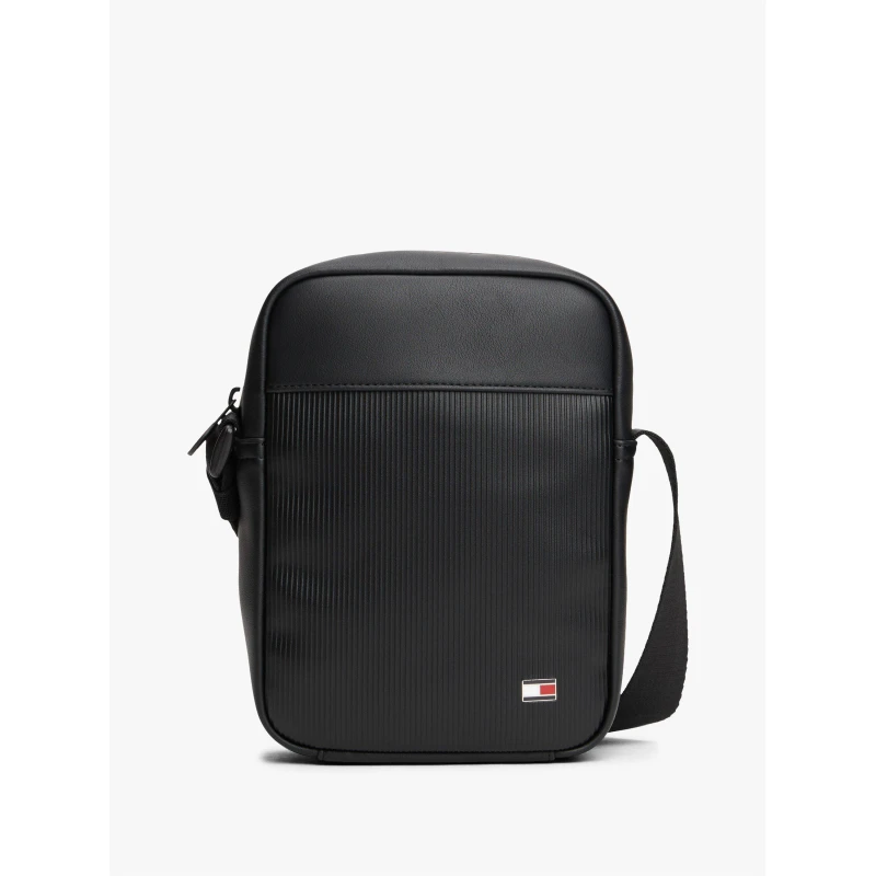 Image of Tommy Hilfiger Flag Reporter Cross Body Bag Black male One Size