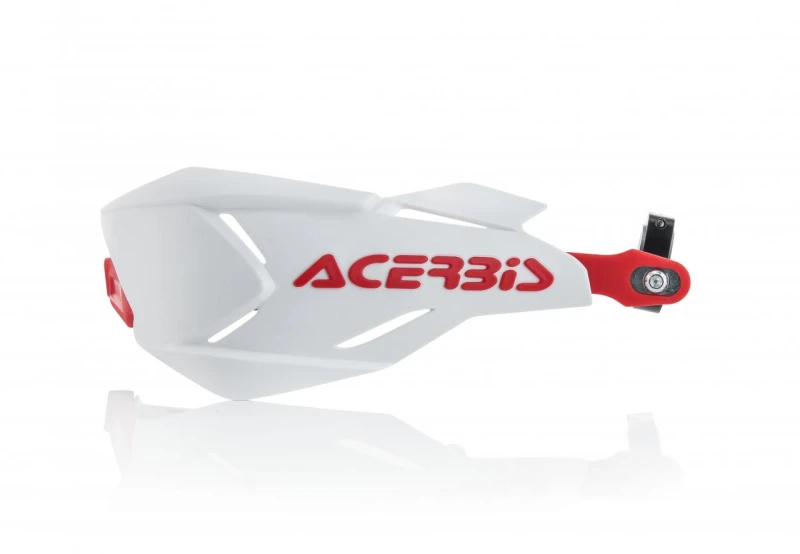 Image of 0022397.239 - Acerbis X-Factory Hand Guards - White/ Red 0022397.239