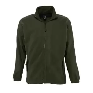 Image of SOLS Mens North Full Zip Outdoor Fleece Jacket (M) (Army)