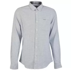 Image of Barbour Mens Oakfield Tailored Shirt Grey Marl Medium