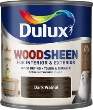 Image of Dulux Woodsheen Dark Walnut Stain & Varnish 250ml