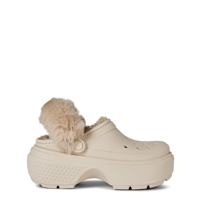 Image of CROCS Stomp Lined Clogs - White White 4