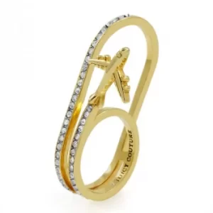 Image of Ladies Juicy Couture PVD Gold plated JET SET RING SIZE P
